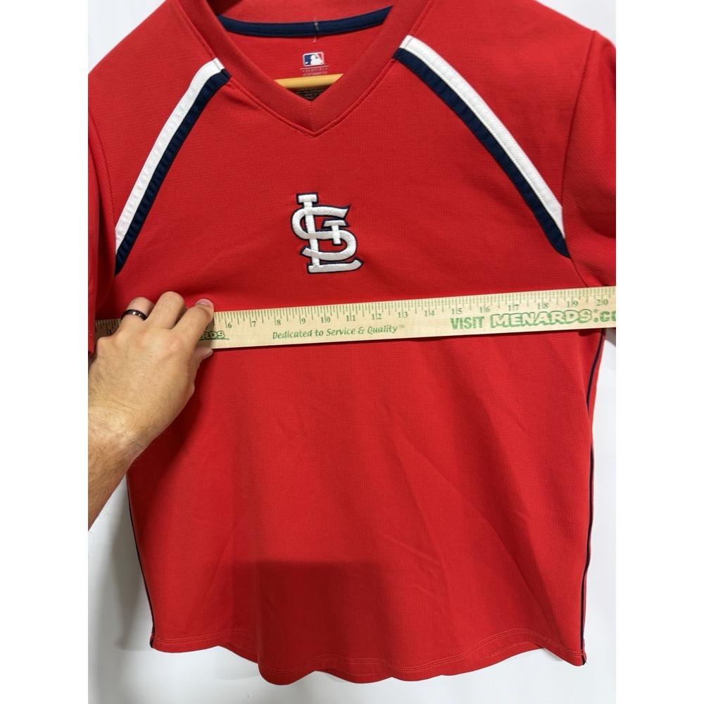 MLB Genuine Merchandise St Louis Cardinals Pullover Size M ShortSleeve Fast Ship - Picture 5 of 6